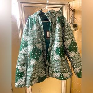 Pretty Little Thing X Teyanna Taylor Paisley Green Coat